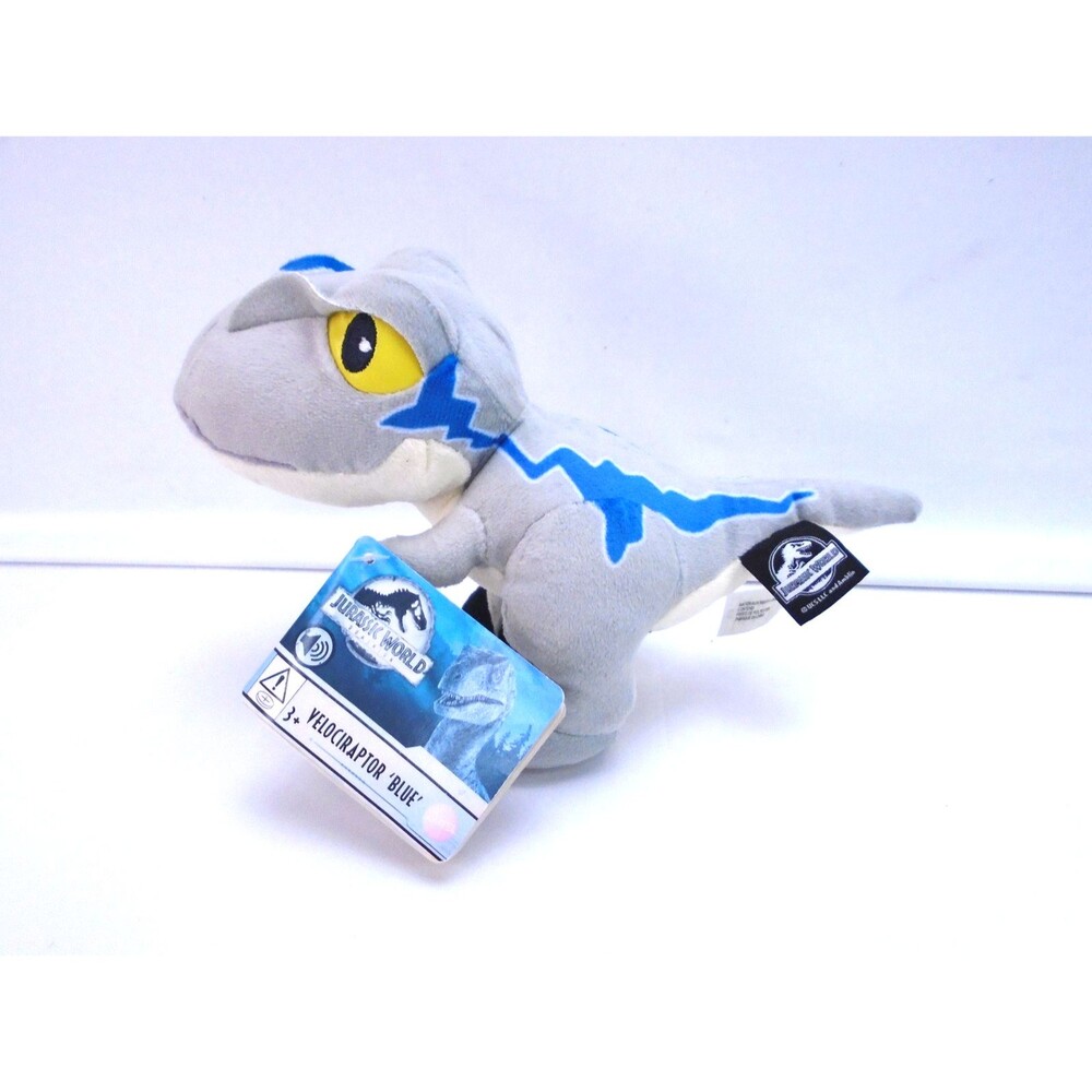 Jurassic World Dominion Stuffed Dinosaur with Sound - Velociraptor "Blue" - NWT